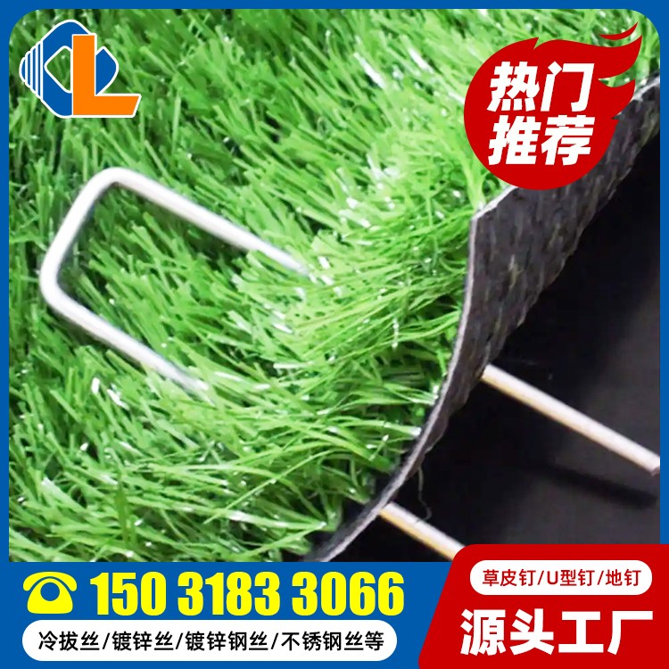 表面带纹地钉 草皮钉图片 U型栓钉 地钉U型