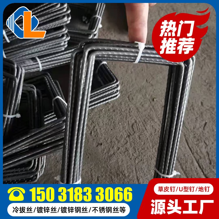 草皮钉哪里有卖 草坪钉使用方法 U型钉土工格室 U形锚钉