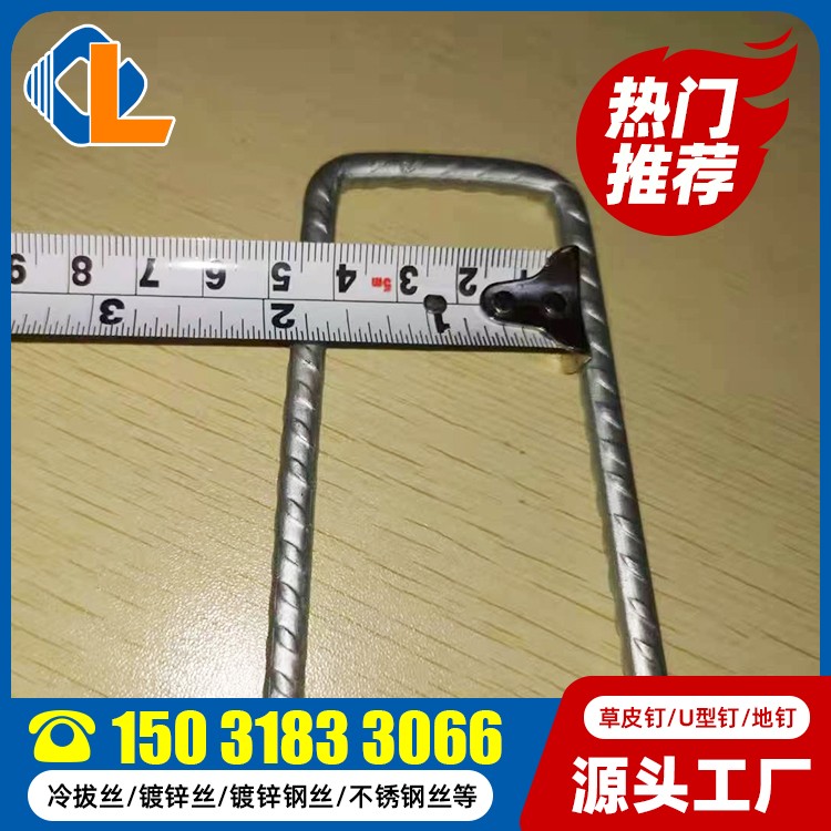 10cm长草坪钉 草皮钉 U型锚钉 G型地钉