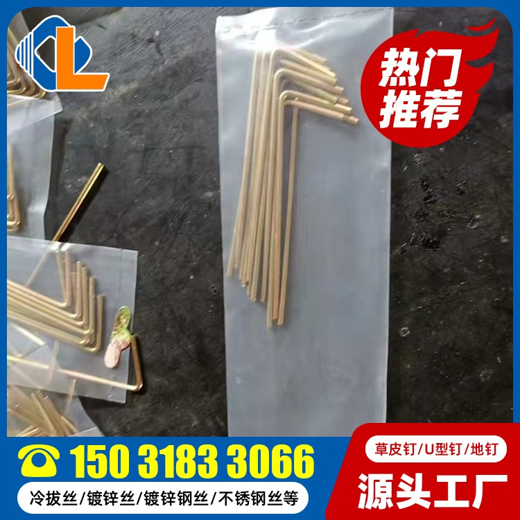 土工格栅U型钉尺寸规范 土工格栅草坪钉尺寸规范 U型钉价格 草坪钉固定土工格栅